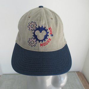 Vtg 90s Mickey Mouse Gear Cap Spell Out Disney USA Snapback Baseball Trucker Hat